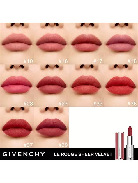 givenchy sheer velvet lipstick 16